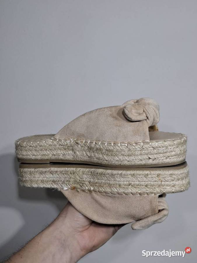 Jenny Fairy 385 damskie klapki koturny espadryle biały Kraków