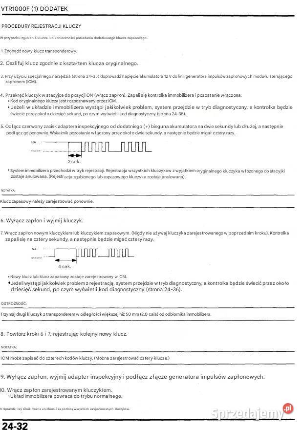 Kabel HONDA HISS VTR 1000F CBR600 FX CBR F4i Wiązki elektryczne małopolskie