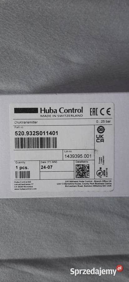 PRZETWORNIK CIŚNIENIA HUBA CONTROL nieuszkodzony Otmuchów