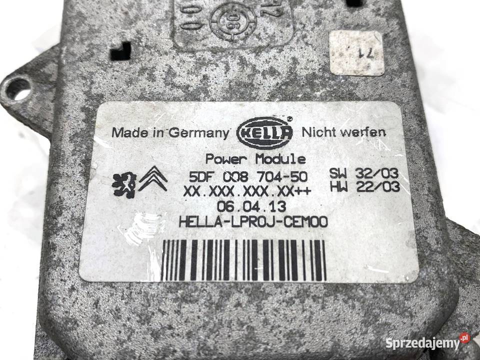 PRZETWORNICA XENON PEUGEOT 407 5DF00870450 MODUŁ osobowe