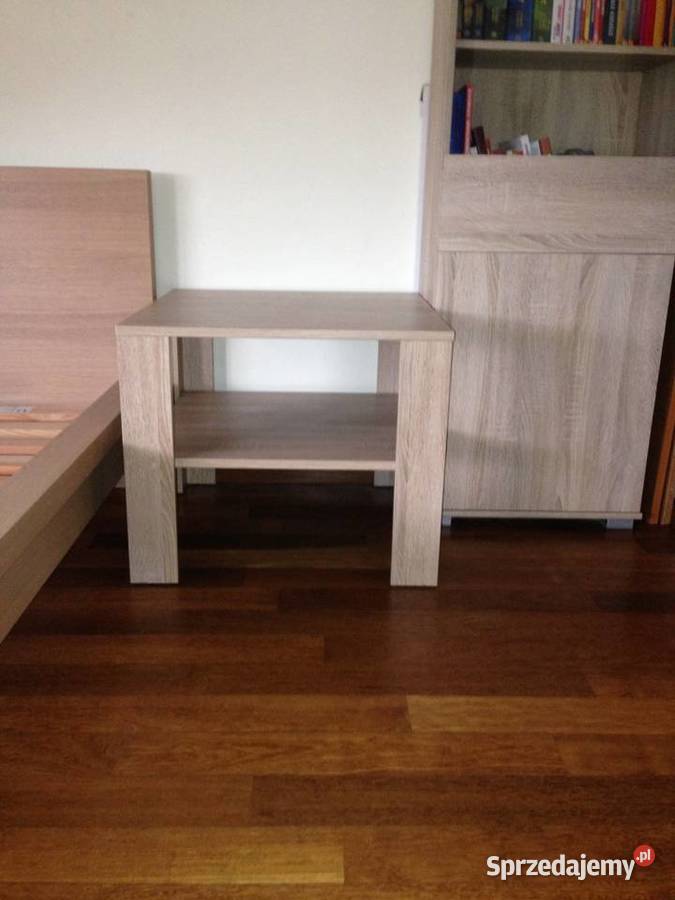 Stolik kawowy kwadratowy dąb sonoma 60x60 z półką nowy