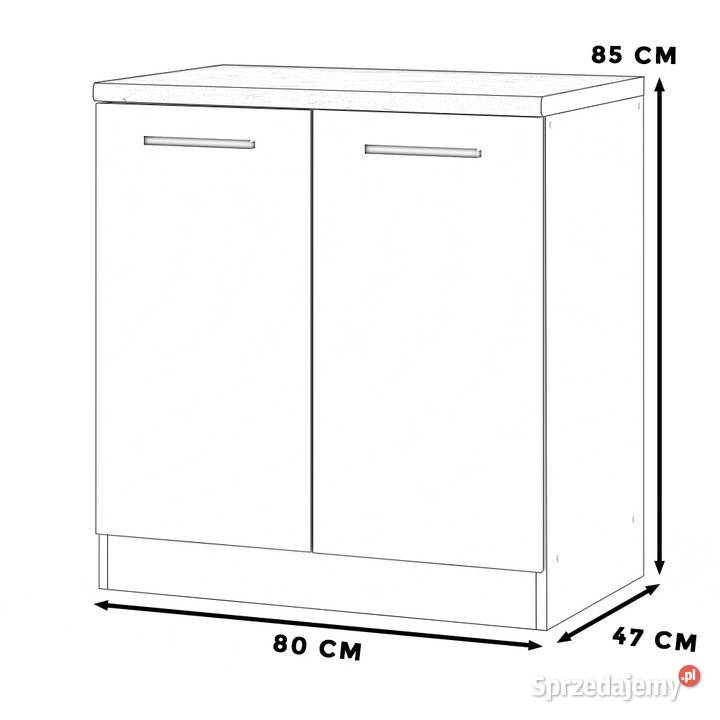 Szafka Kuchenna Stojąca Z Blatem Modułowa Blande 80cm