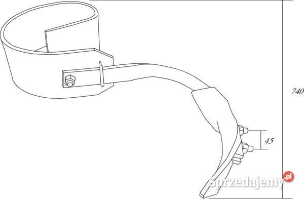 Ząb kultywatora 150x10x730 mm z redliczką CP95