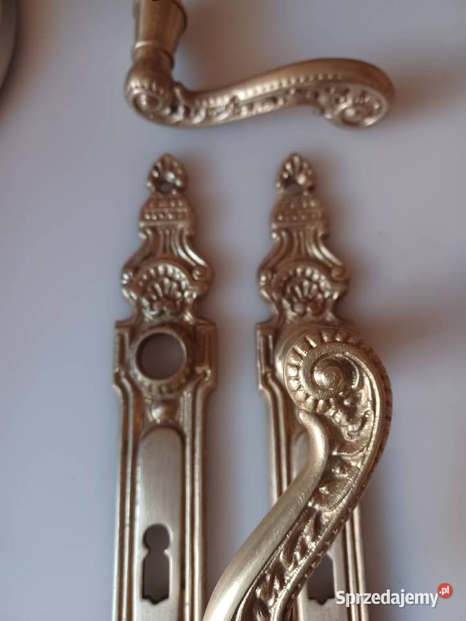 Komplet mosiężnych szyldów i klamek wielkopolskie Poznań