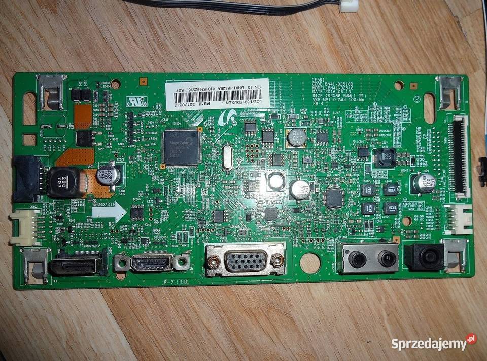 Samsung 27 CF591 elektronika ze środka plus LED Elektronika