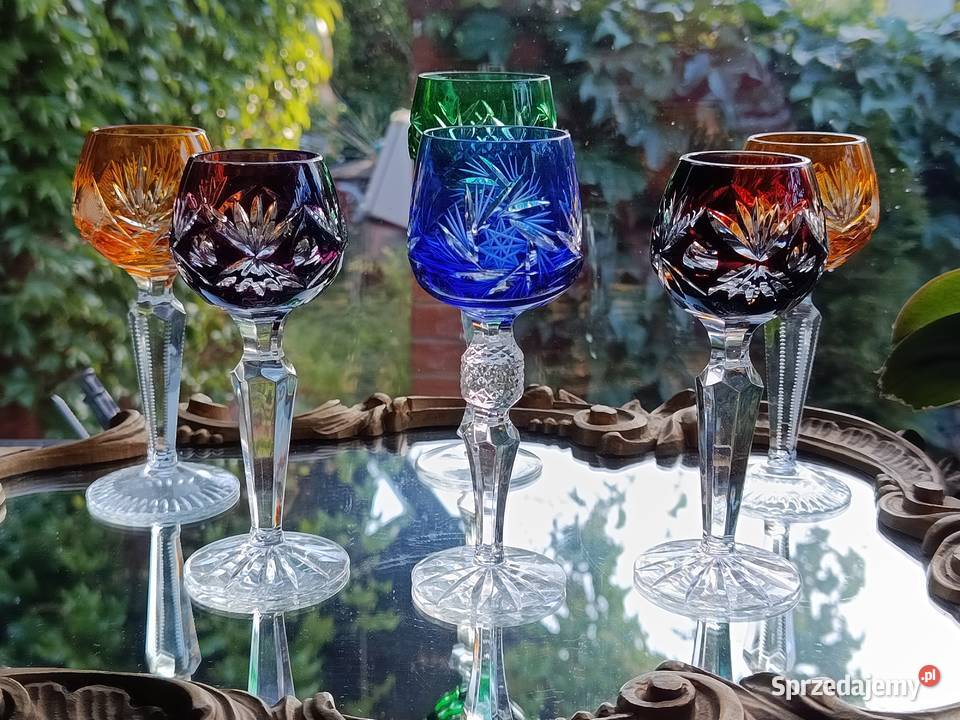 Kieliszki kryształowe do likieru 6 mix Porcelana i szkło lubuskie Klenica