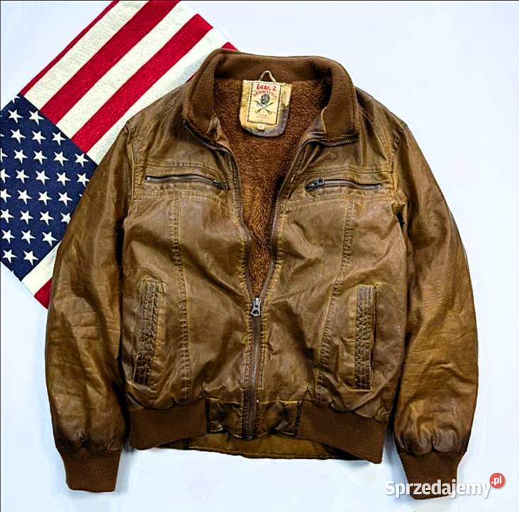 Niepowtarzalna Kurtka Skórzana Vintage Fur Swag Poraj