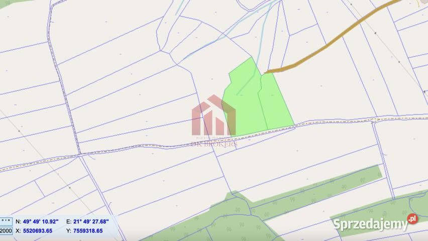 sprzedaży gruntu Żyznów 10400m2 12zł/m2
