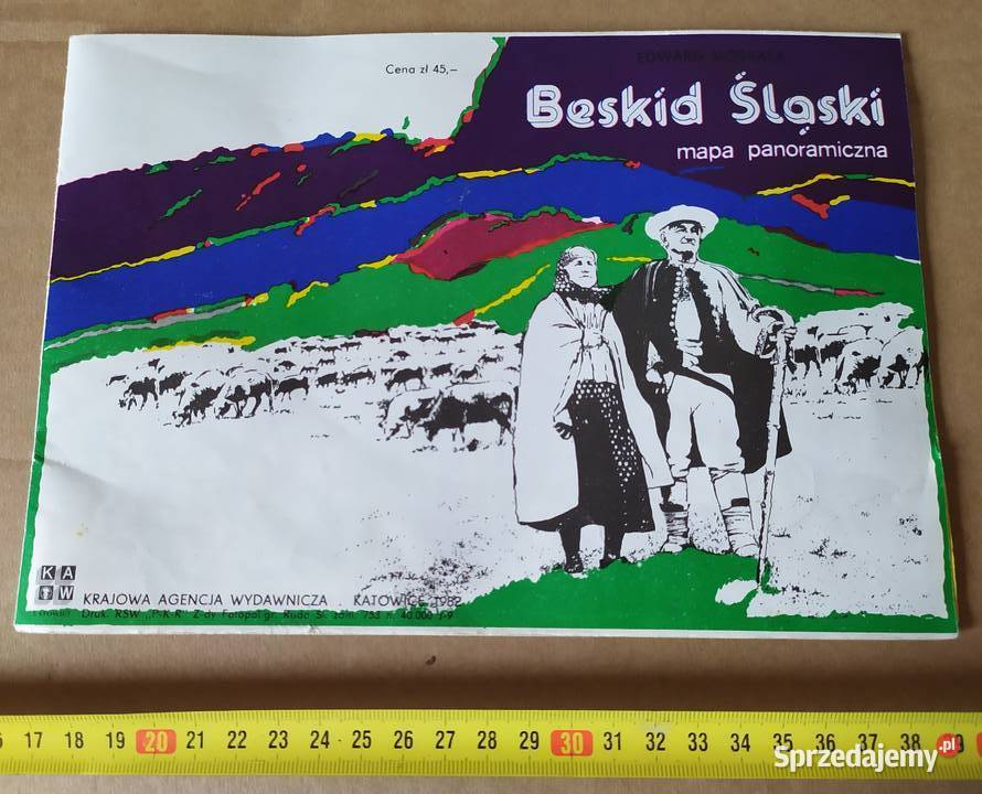 425 BESKID ŚLĄSKI 1982 Mapa z PRLu Łódź