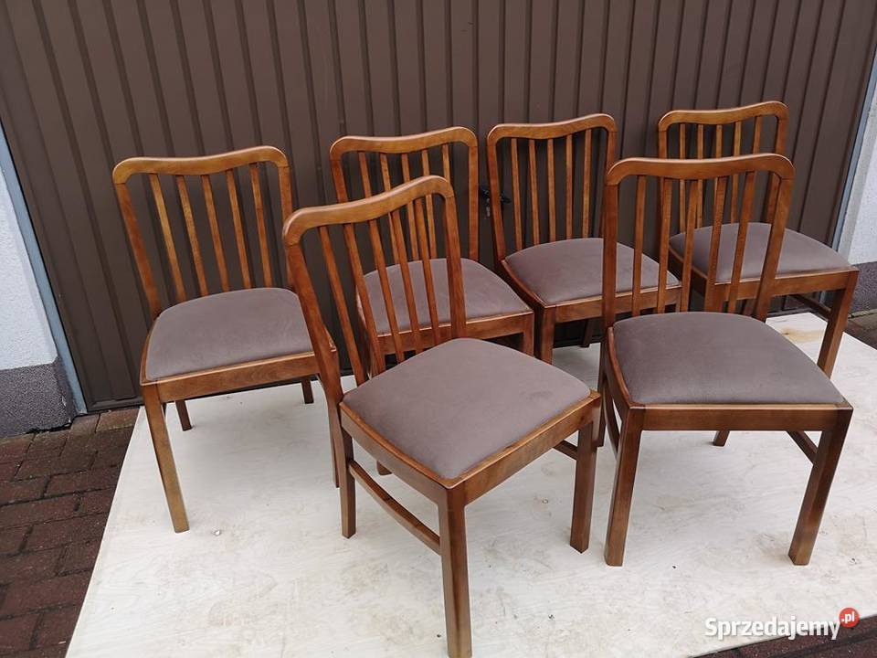 Krzesła ARTDECO Stare Antyk Komplet 6 Sztuk
