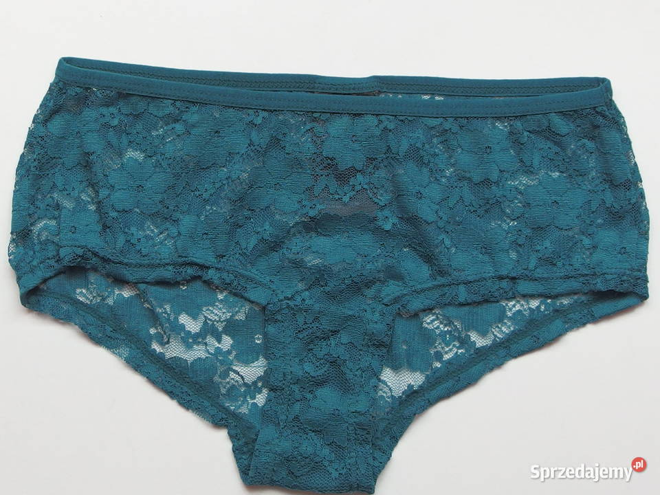 zielone majtki HM xs 34 figi koronkowe z koronką Figi i stringi Toruń sprzedam