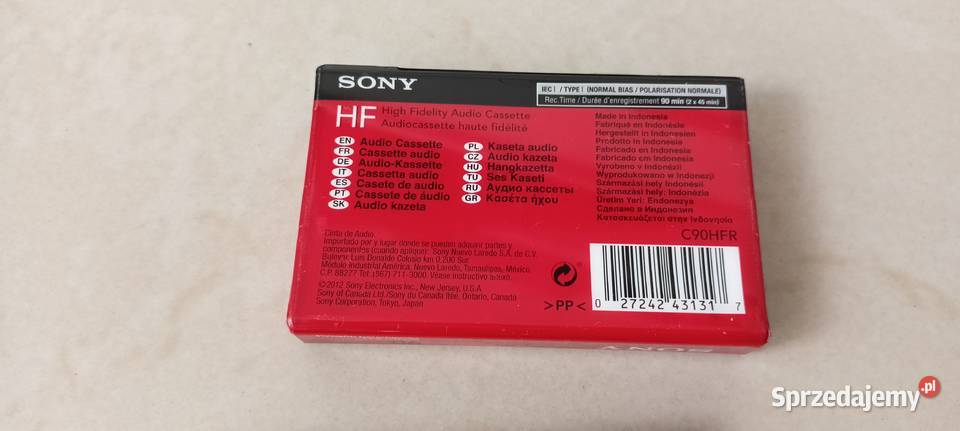 Kaseta magnetofonowa Sony HF 90 Sędziszów