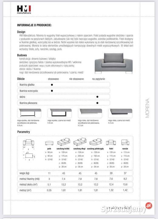 Sofa modułowa Morena markowy produkt HM Design 333cm małopolskie Nowy Sącz