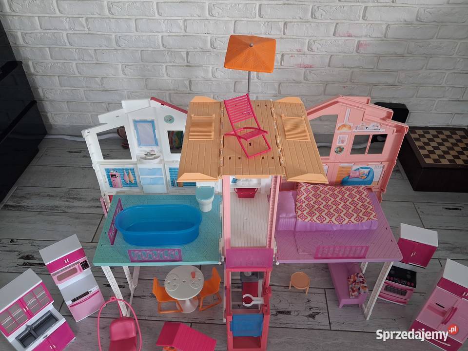 3x Domki Barbie DreamHouse winda zjeżdżalnie sprzedam