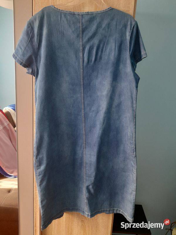Dżinsowa sukienka rozmiar 44 firmy River Flower