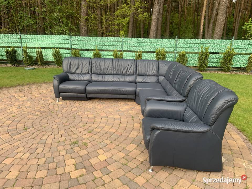 NATURIA NIEMIECKI NAROŻNIK Z FOTELEM SKÓRA Kalety