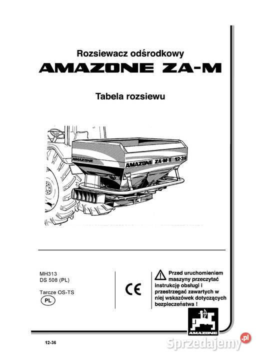 Amazone D4 D5 D7 D8 DL E tabele wysiewu wielkopolskie Szamotuły sprzedam