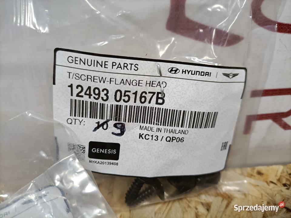 HYUNDAI KIA ŚRUBA WKRĘT MONTAŻOWY NADKOLA Pleszew