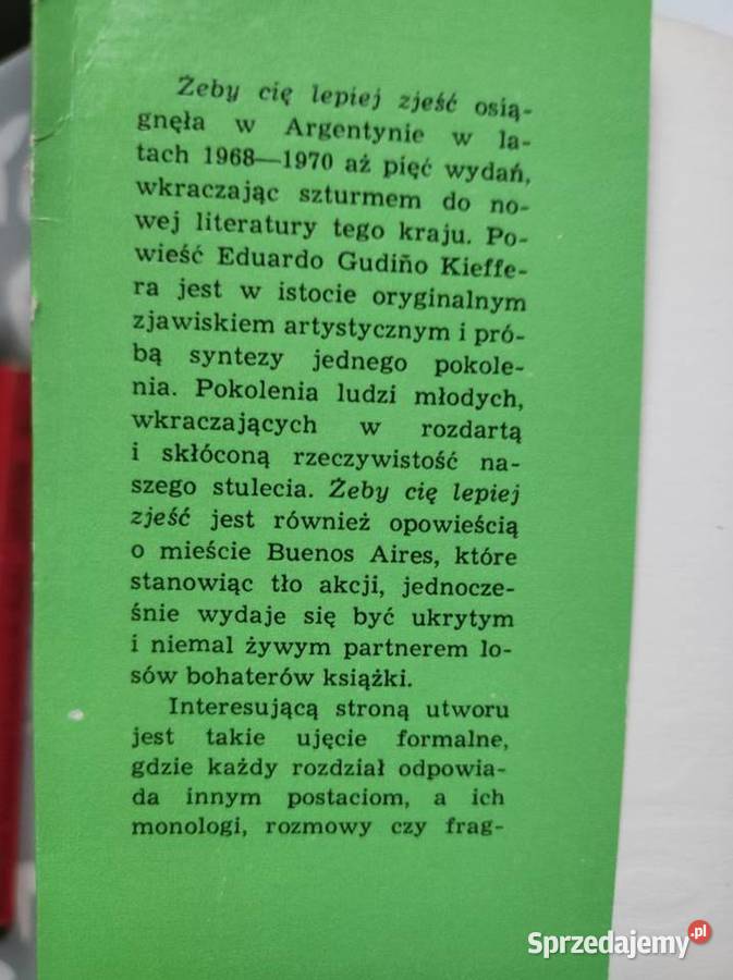 Żeby cię lepiej zjeść Eduardo Gudio Kieffer Para świętokrzyskie Kielce sprzedam