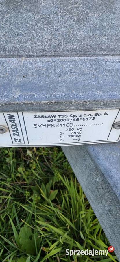 Przyczepa pod ponton towarowa Zasław 205 zachodniopomorskie Gryfino