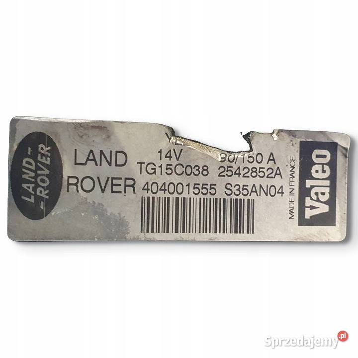 ALTERNATOR Land Rover Freelander 20 TD4 valeo lubelskie Chełm sprzedam