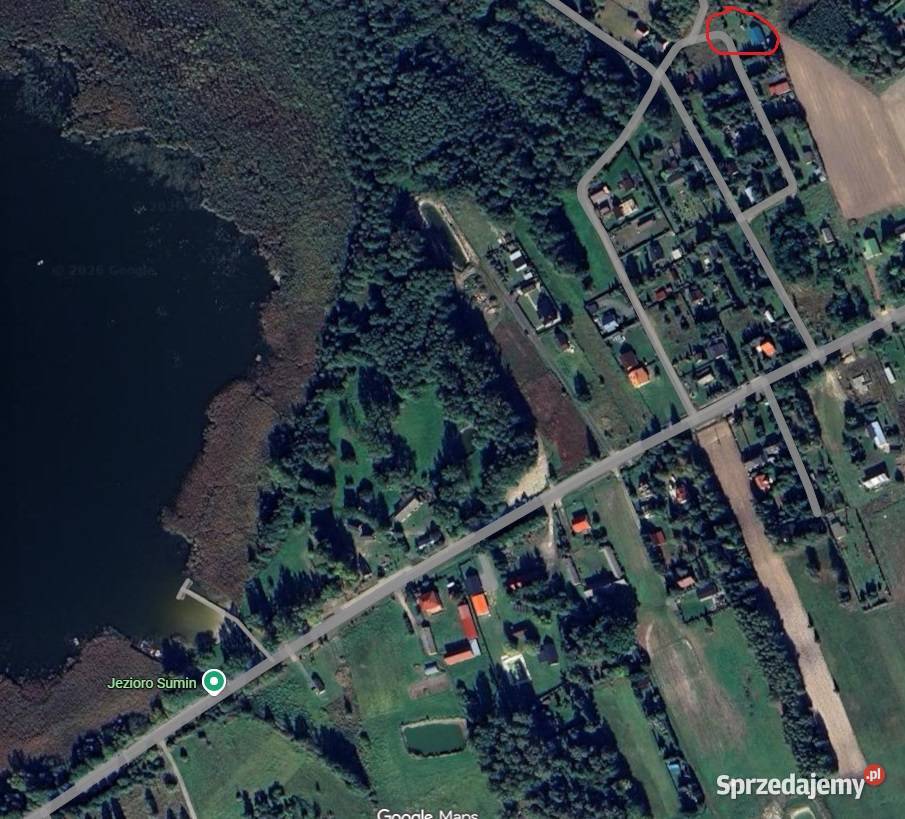 Działka rekreacyjna jez Sumin gmina Urszulin