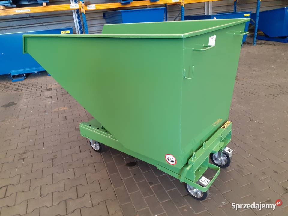 Wychylny pojemnik stalowy kołyska koleba 11 m3