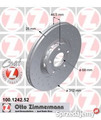 TARCZE HAMULCOWE ZIMMERMANN SPORT COAT Z Wejherowo