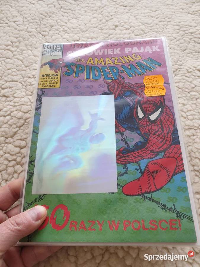 SpiderMan 85094 TM Semic HOLOGRAM Superbohaterowie Komiksy Gdynia