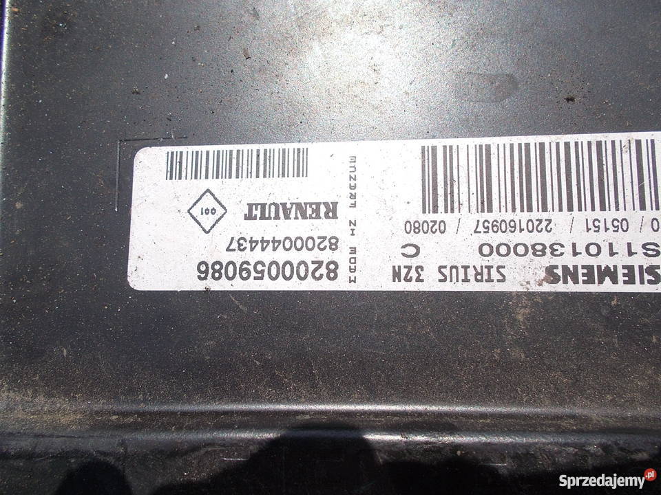 Renault Twingo I komputer zestaw 8200059086 osobowe Strzelce Krajeńskie