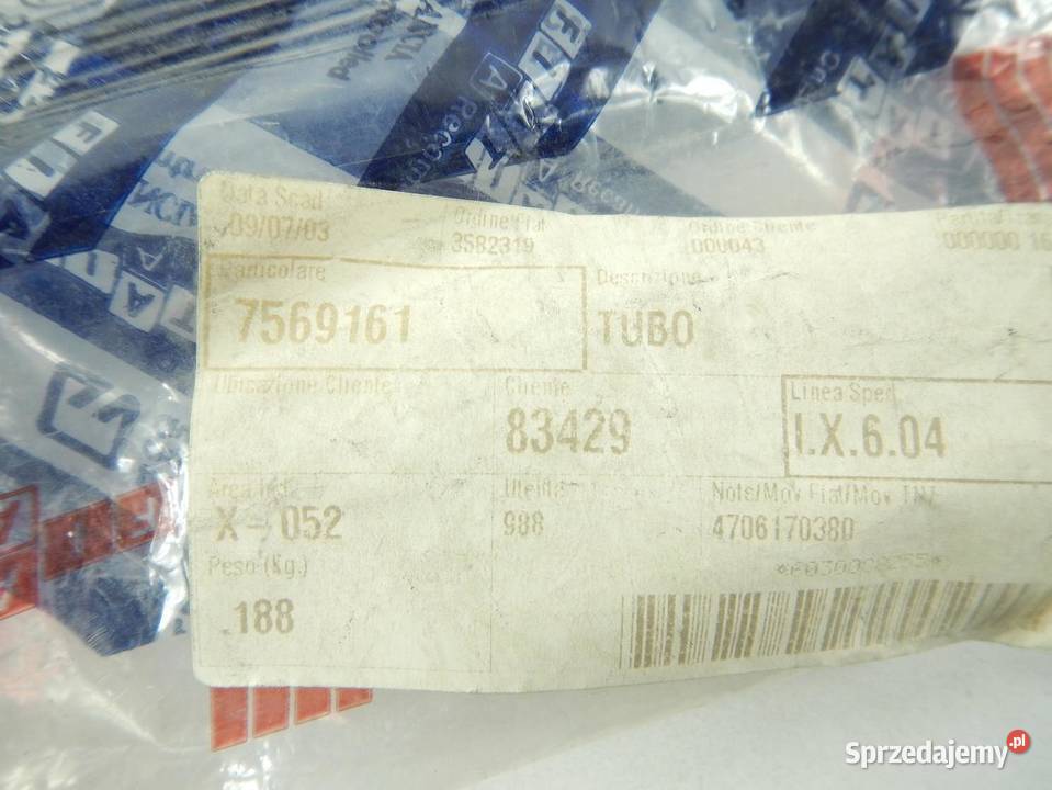 PRZEWÓD HAMULCOWY LP FIAT UNO 0913 D 8395 osobowe sprzedam