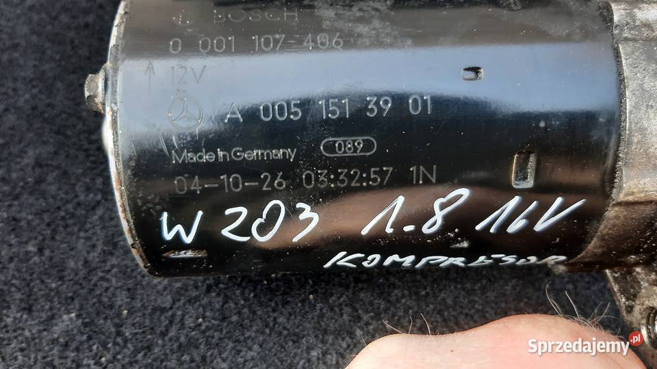 rozrusznik Mercedes C w203 18 kompresor Dębno