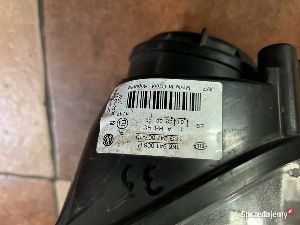 VW Volkswagen Golf 5 lampa przednia prawa Europa Odolanów