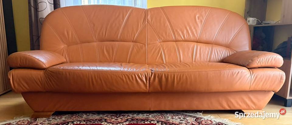 Skórzana sofa rozkładana z funkcją spania Kraków