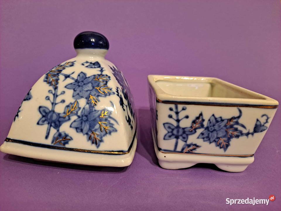 Porcelanowa chińska szkatuła pojemnik na imbir Kraków