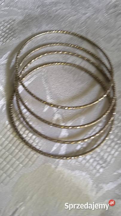 CZTERY POSREBRZANE FREZOWANE BRANSOLETKI KOŁA Ozdoby Piła