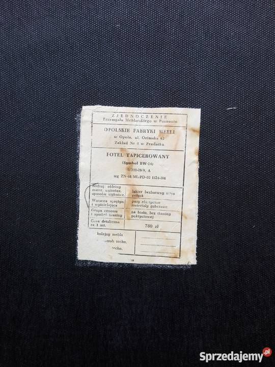 Dwa fotele typ BW14 PRL dwa lata 70te renowacj Puszczykowo