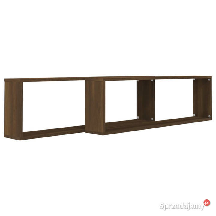 Półki ścienne 2 brązowy dąb 100x15x30 WM815912 Dom i Ogród mazowieckie Warszawa