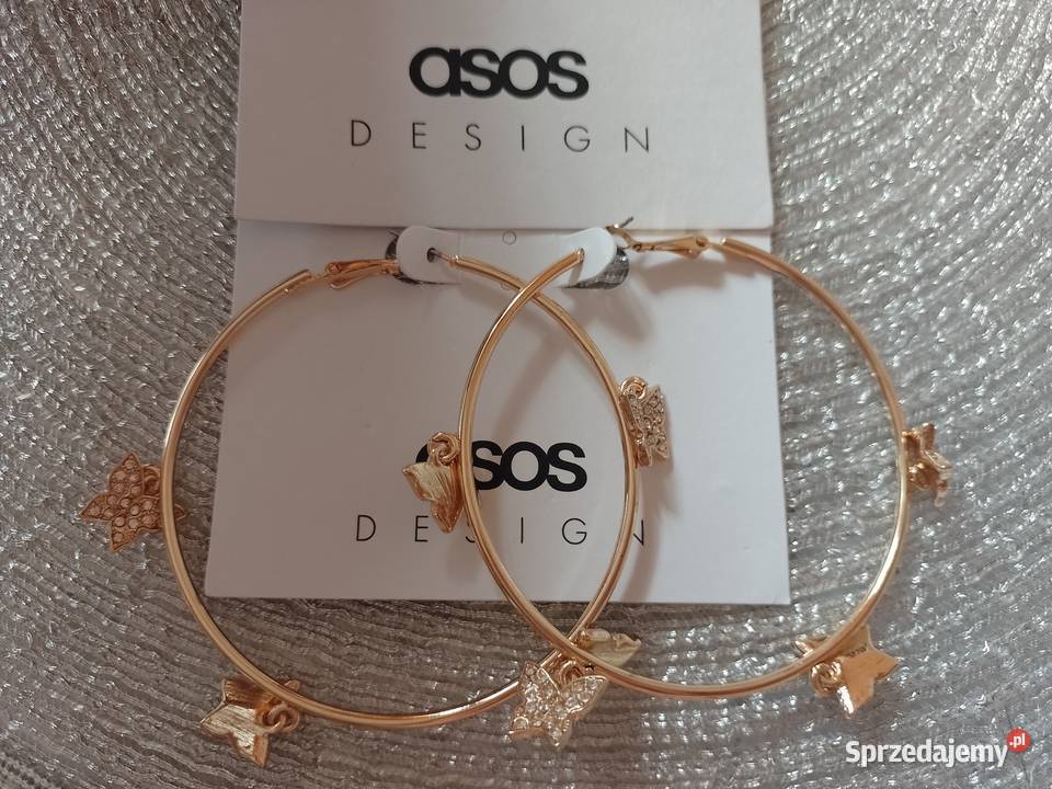 ASOS Duże Bogato zdobione kolczyki koła z Kraków