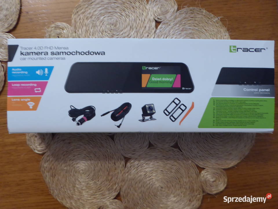 Nieużywany rejestrator jazdy w lusterku TRACER Kamery samochodowe Olsztyn sprzedam