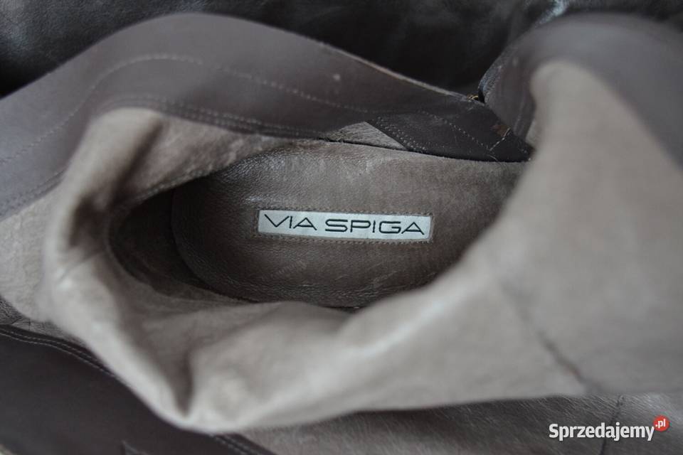CAŁE Z NATURALNEJ SKÓRY wygodne kozaki Via Spiga Białystok