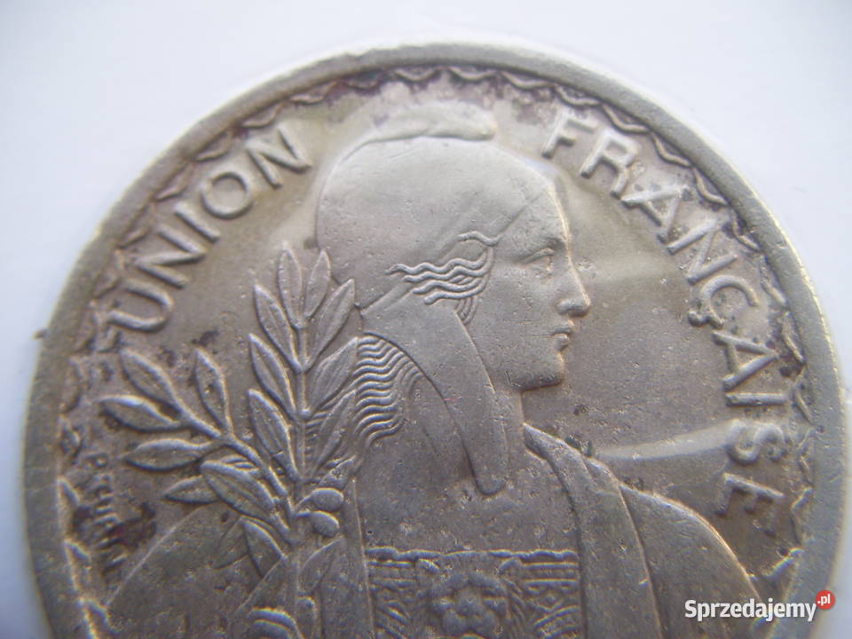 Stare monety 1 piastr 1947 Indie Francuskie Lesko
