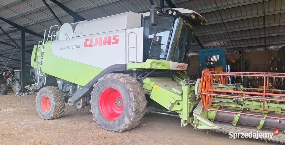 Kombajn zbożowy Claas Lexion 550 z hederem Maszyny rolnicze podlaskie Łomża sprzedam