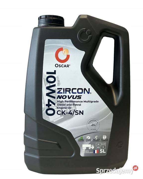 scar Zircon Novus SAE 10W40 API CK4SN CJ4SN ACEA Wrocław