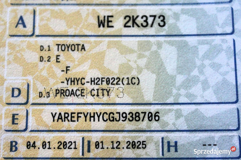 Toyota Proace City 3Osobowy SalonPL FV23 15 D4d Sokołów