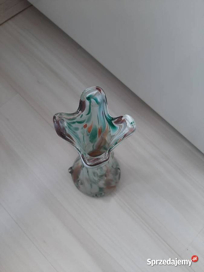 Wazon kryształowy i szkło artystyczne Murano PRL
