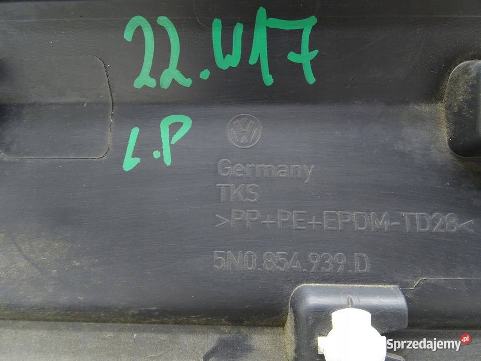 LISTWA DRZWI LEWA LEWY PRZÓD CHROM 5N0854939D VW osobowe małopolskie