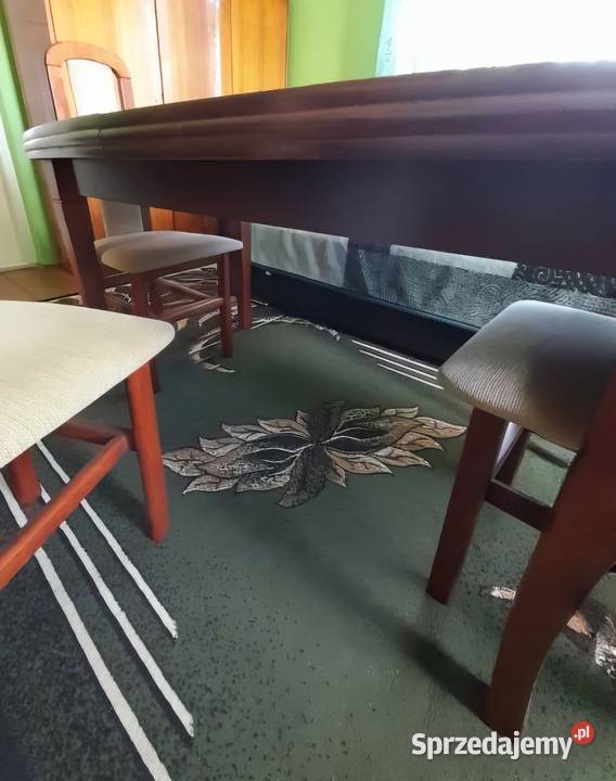 Stół rozkładany 4 krzesła komplet Turze Pole