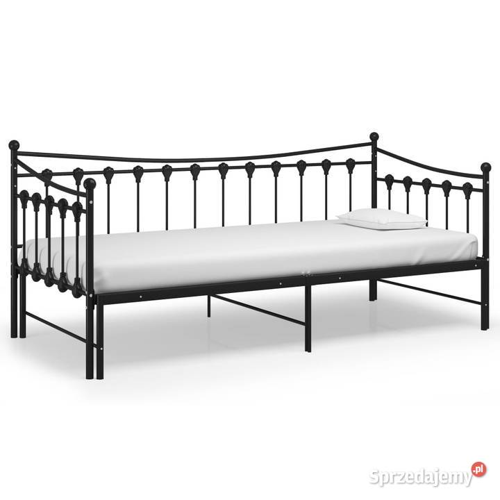 vidaXL Sofa z wysuwaną ramą łóżka czarna mazowieckie Warszawa