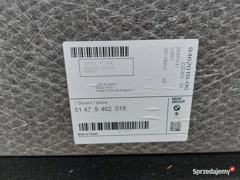 BMW iX1 X1 U11 Dywan podłoga bagażnika 9462018 sprzedam
